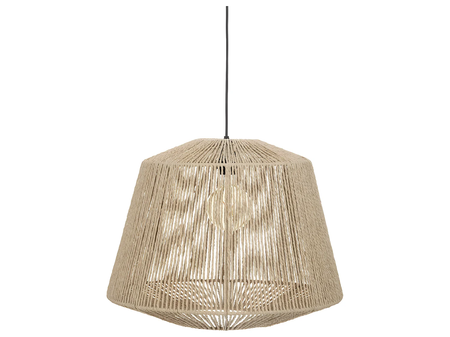 Luminaire Suspension en corde Beige D 48 cm