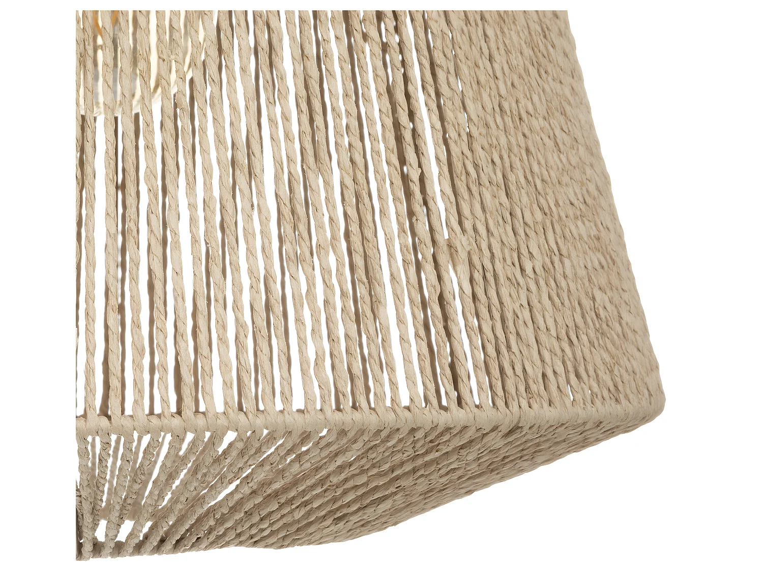Luminaire Suspension en corde Beige D 48 cm