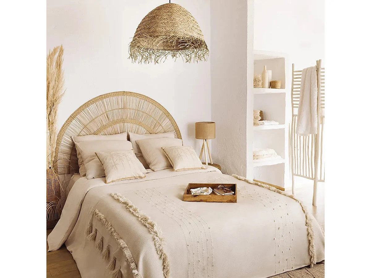 Luminaire Suspension en Roseau naturel D 56 cm