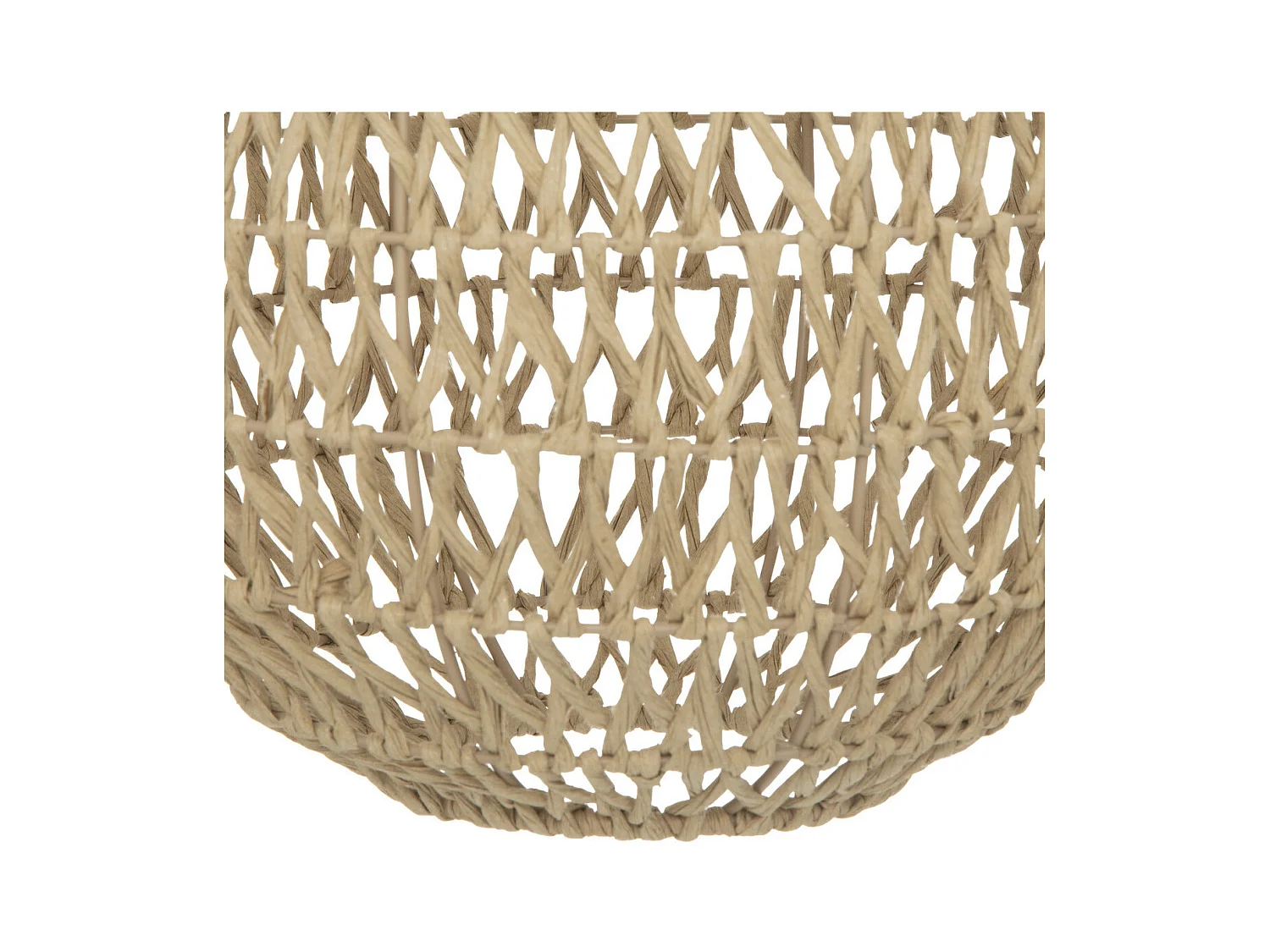 Luminaire Suspension 2 Lampes en métal et corde Beige