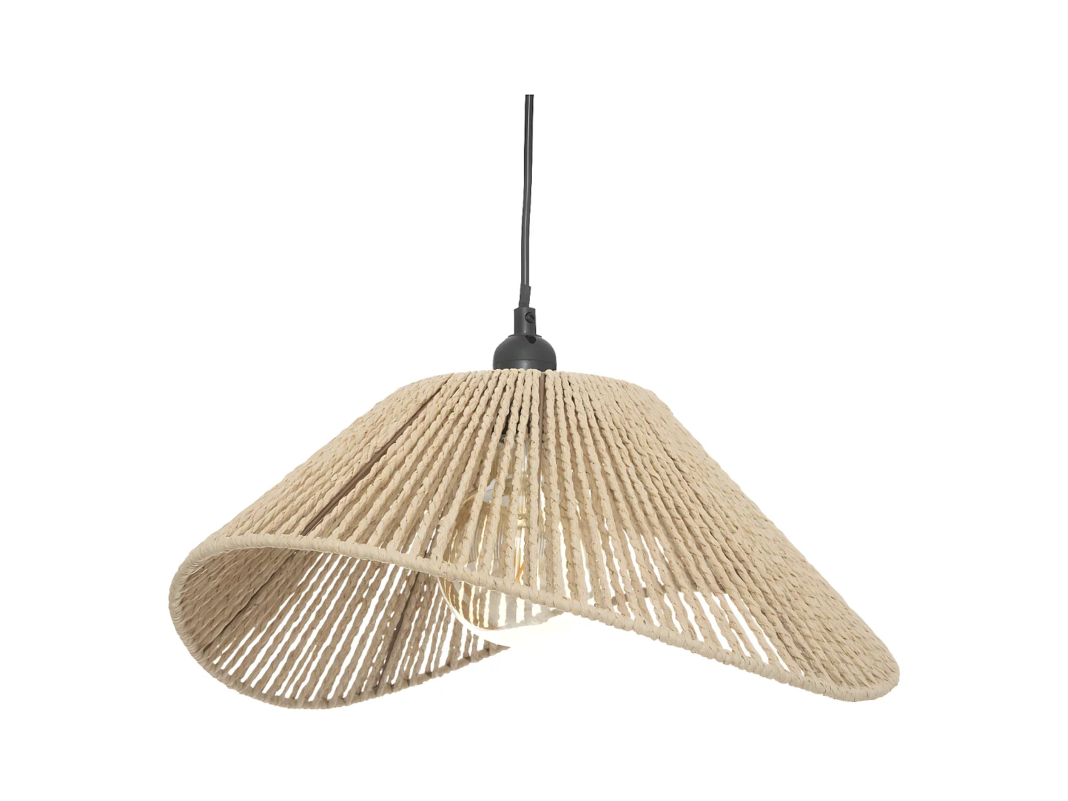 Luminaire Suspension en corde Beige 45 x 40 cm