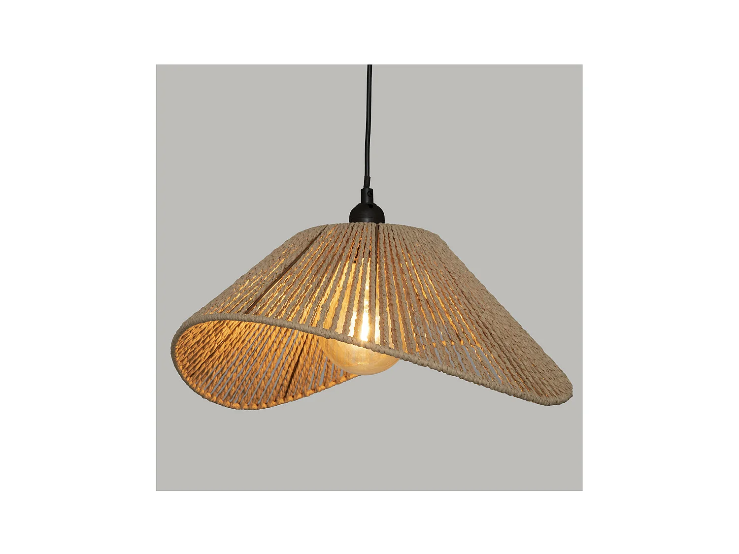 Luminaire Suspension en corde Beige 45 x 40 cm