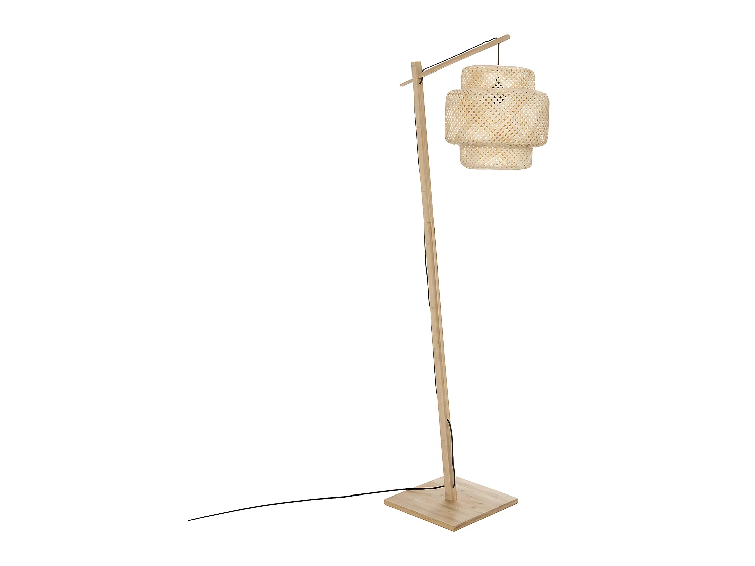 Lampadaire en Bambou naturel H 173 cm