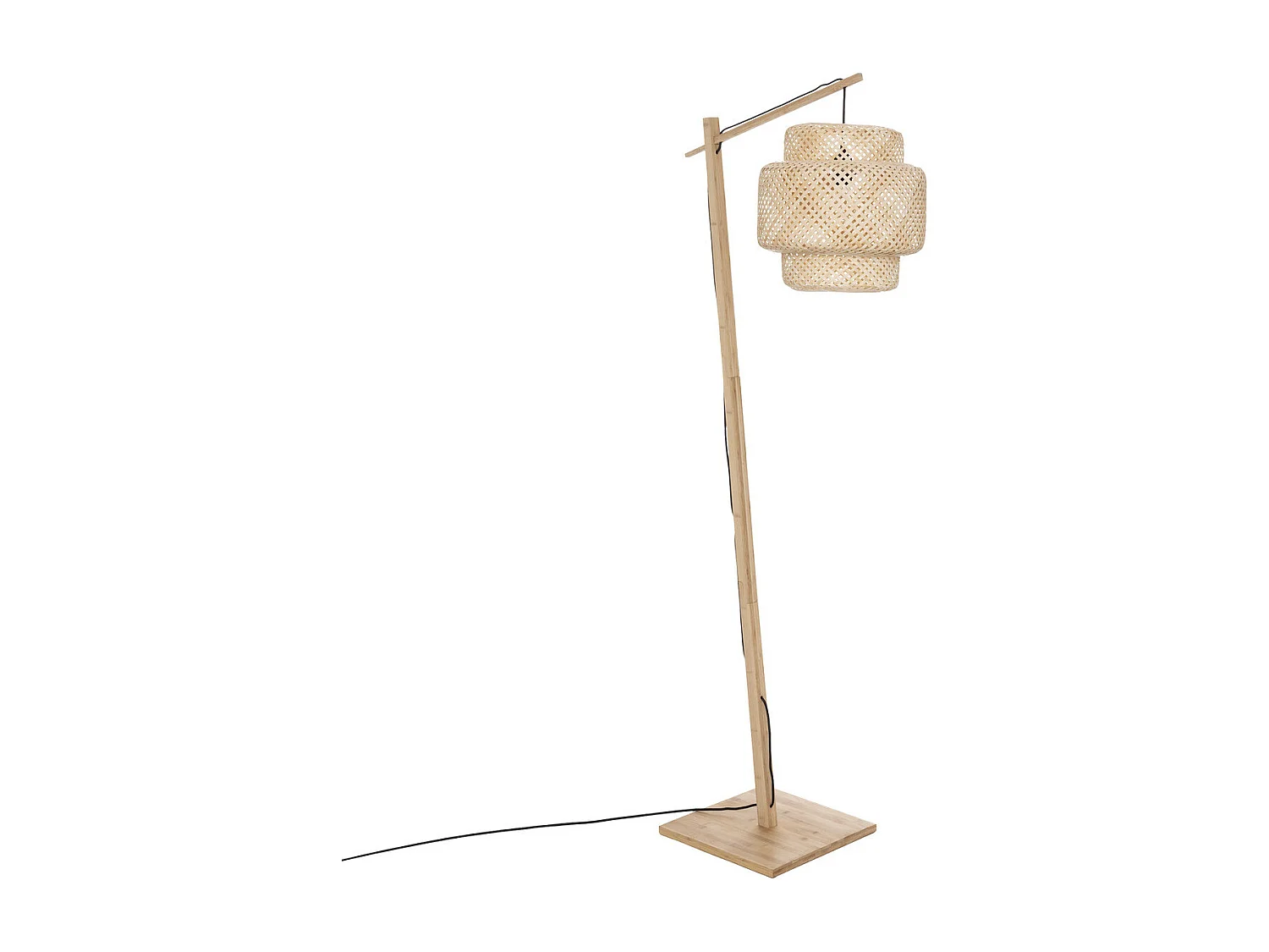 Lampadaire en Bambou naturel H 173 cm