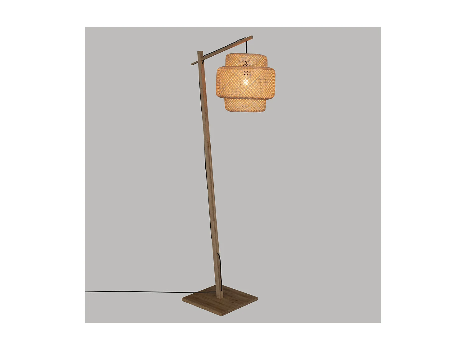 Lampadaire en Bambou naturel H 173 cm