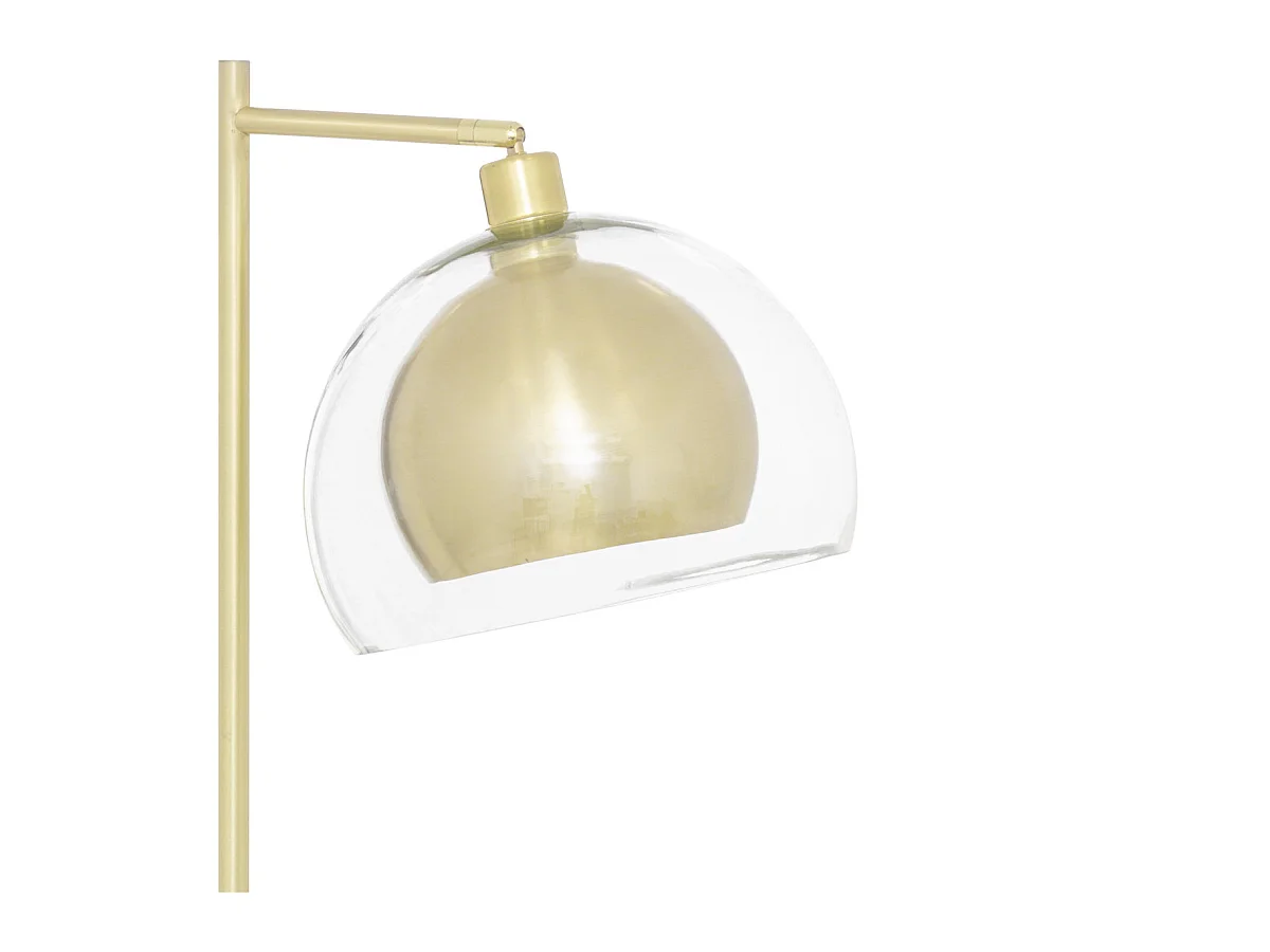 Lampadaire en métal Doré et Verre H 157 cm