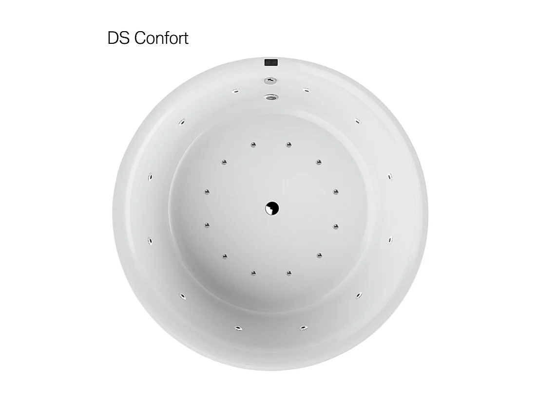 Baignoire balnéo ronde NOA blanche Ø 160 cm - Tablier non inclus DS Confort
