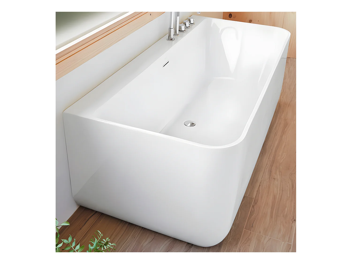 Freistehende Badewanne TRENTO MURO | SANYCCES 175 cm - ohne Armatur