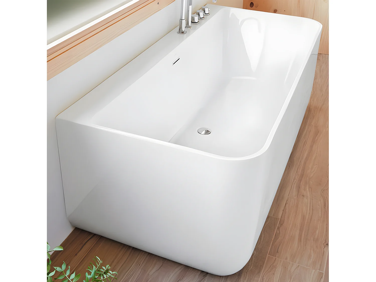 Freistehende Badewanne TRENTO MURO | SANYCCES 175 cm - ohne Armatur
