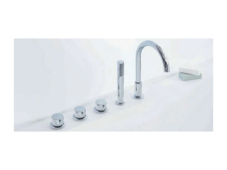 Baignoire design semi-îlot rectangulaire TRENTO MURO blanche 175 cm  Sans option