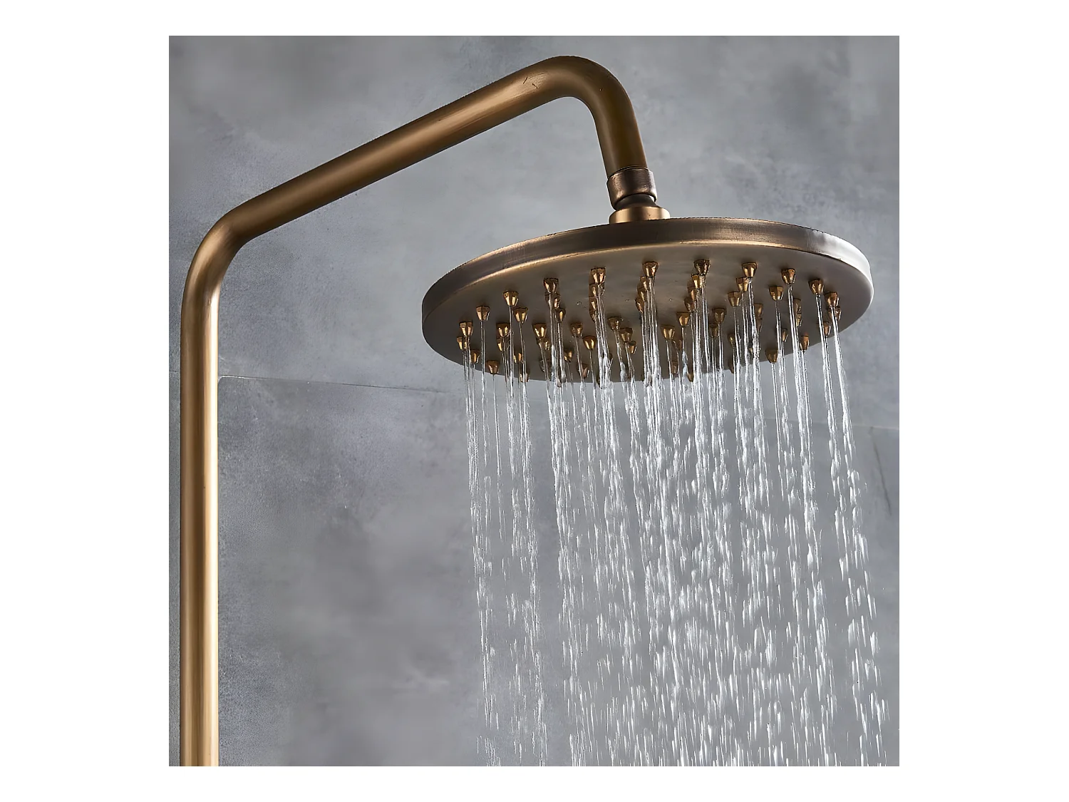 Columna de ducha monomando retro SENISE dorado envejecido