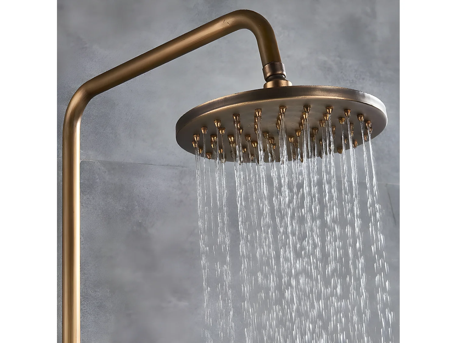 Columna de ducha monomando retro SENISE dorado envejecido