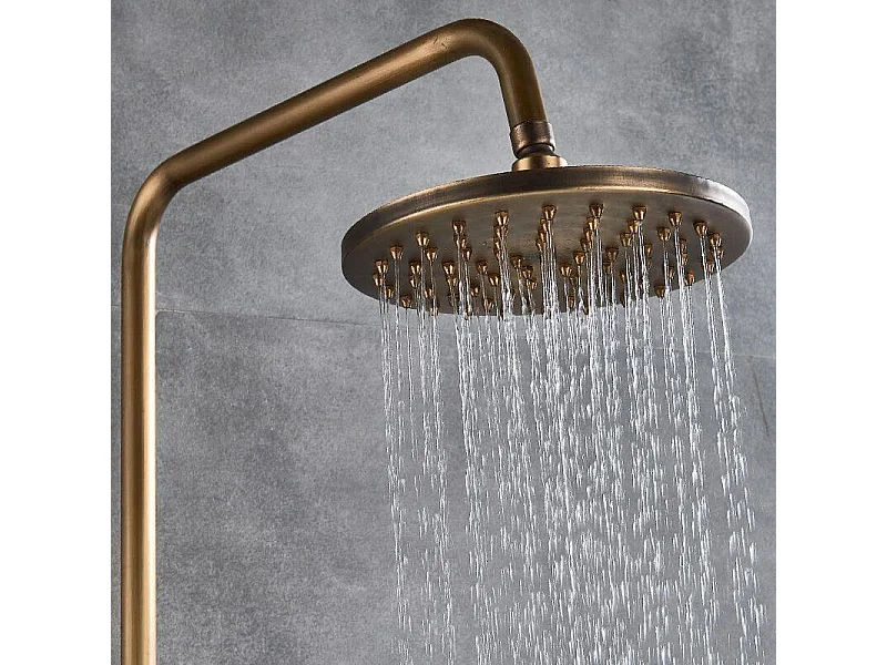 Columna de ducha monomando retro SENISE dorado envejecido