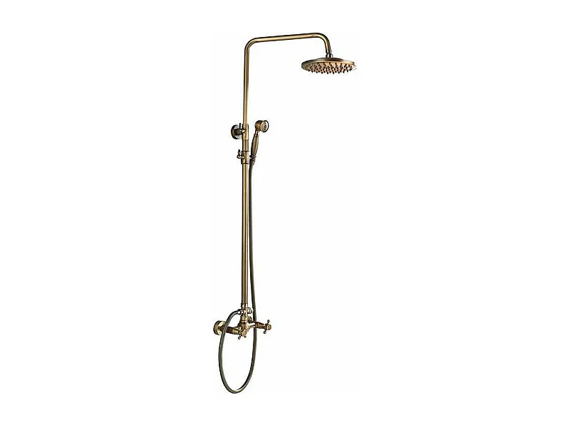 Columna de ducha bimando retro SALERNO dorado envejecido