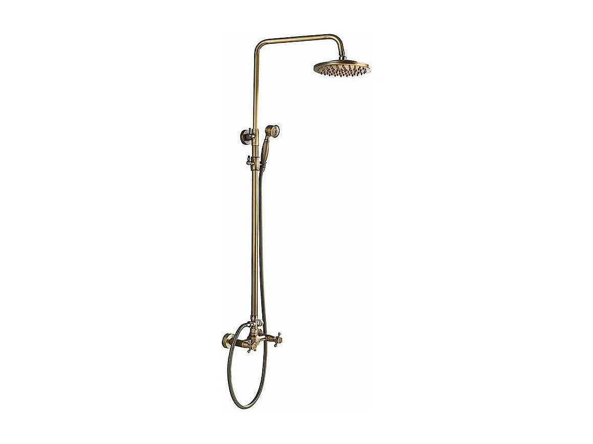 Columna de ducha bimando retro SALERNO dorado envejecido