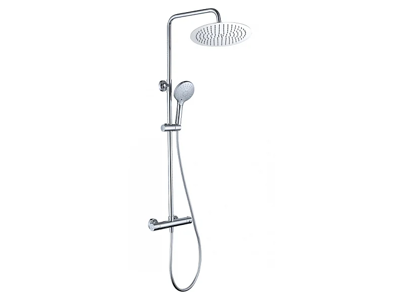 Columna de ducha termostática EBRO  Ø 30cm Cromado