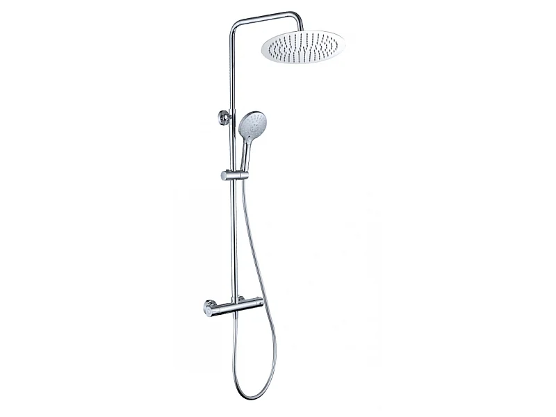 Columna de ducha termostática EBRO  Ø 25cm Cromado