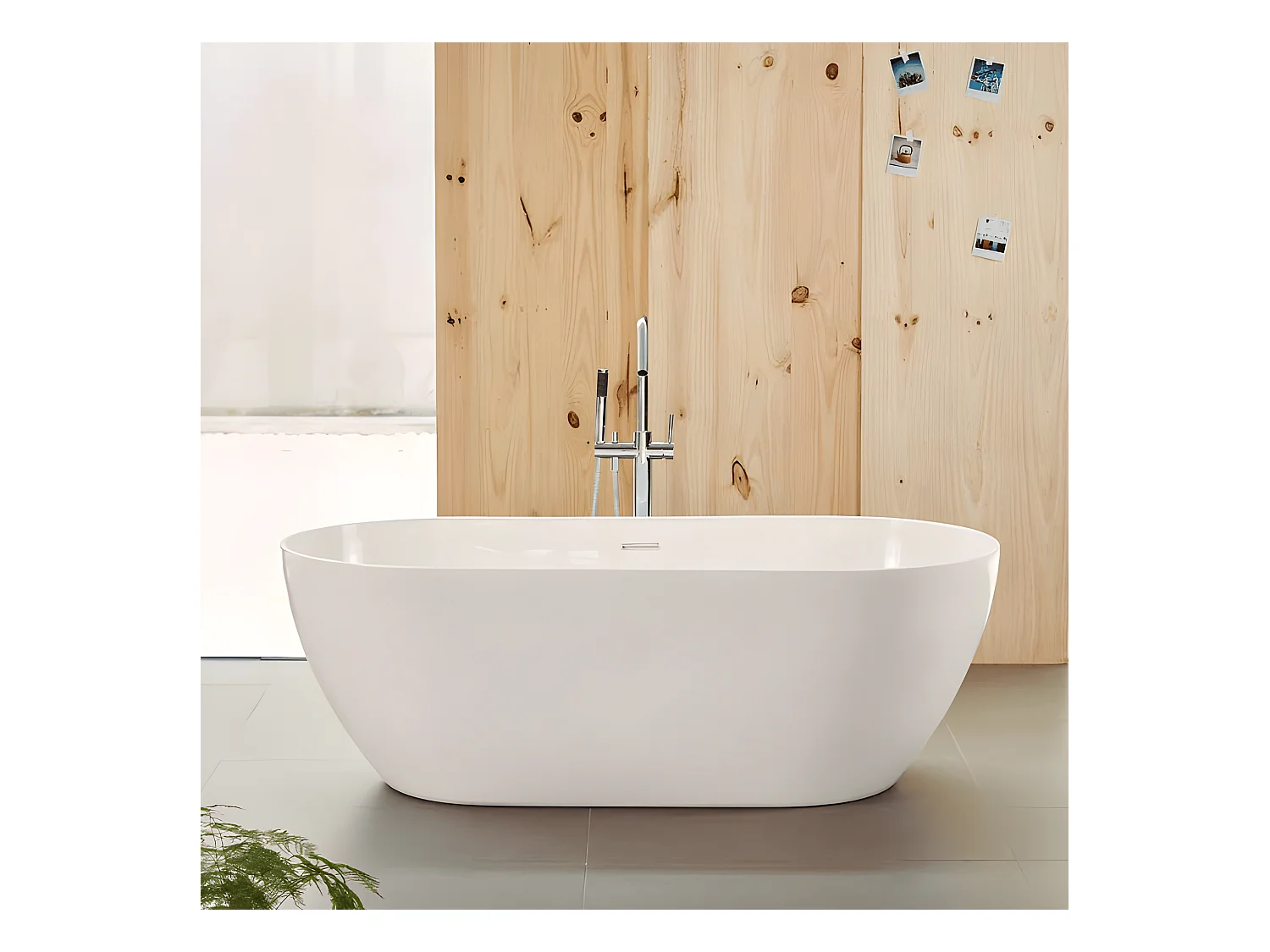 Freistehende Badewanne TRENTO | SANYCCES Weiß 170 cm
