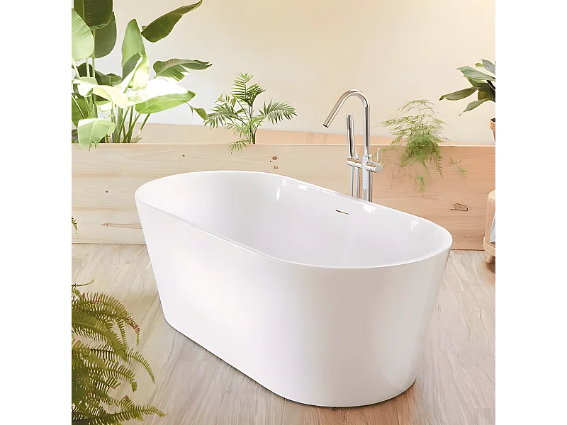 Freistehende Badewanne TORINO | SANYCCES Weiß 170 cm