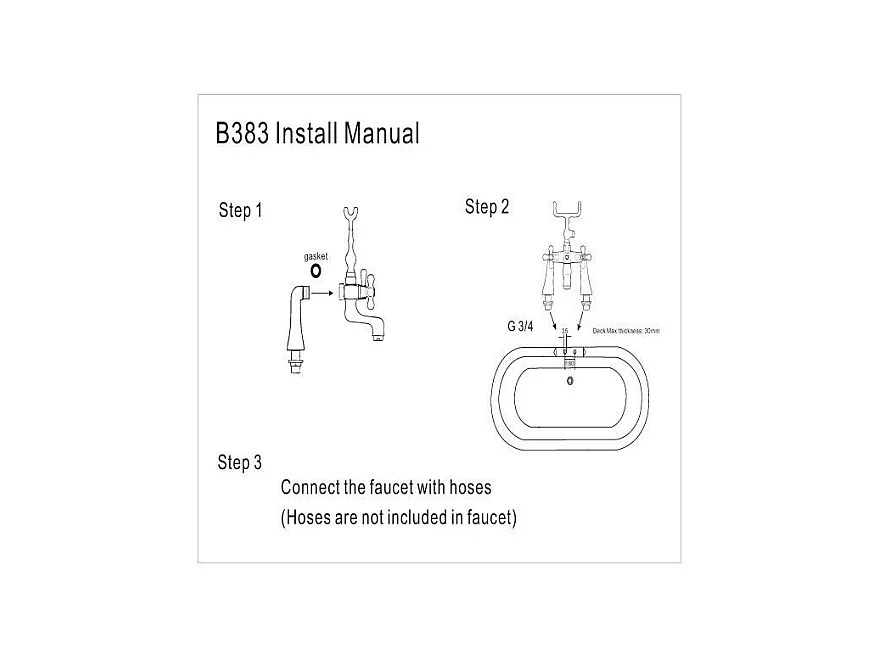 Grifo sobre borde KINGDOM cromado