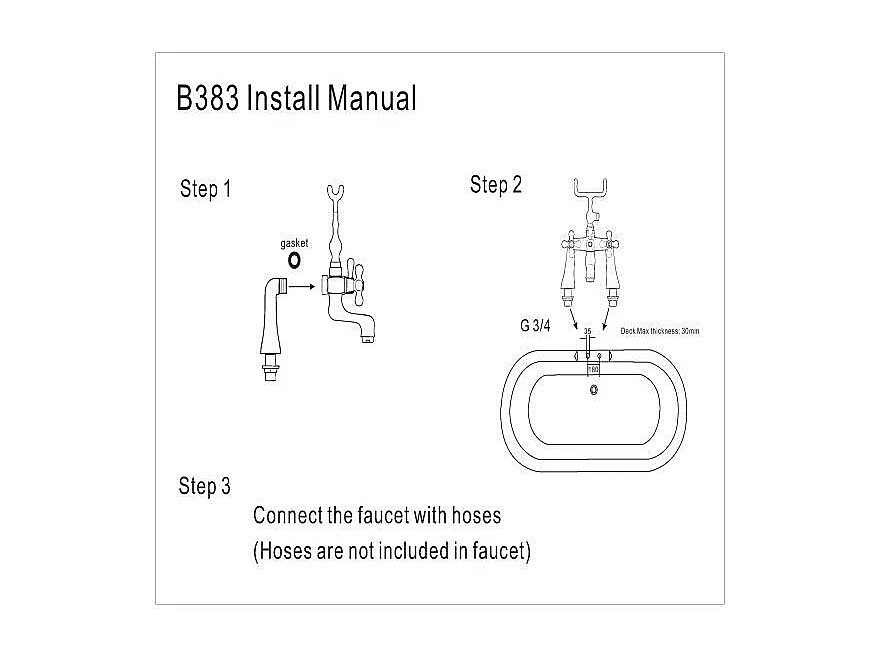 Grifo sobre borde KINGDOM cromado