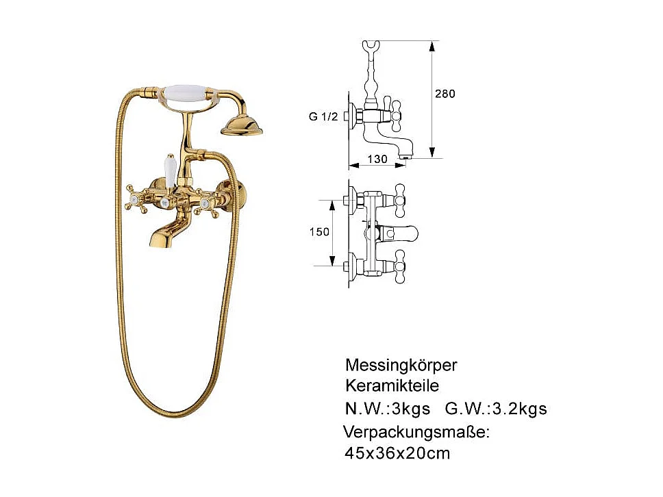 Grifo sobre borde KINGDOM cromado