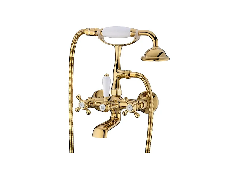 Grifo pared retro baño/ducha KINGDOM dorado