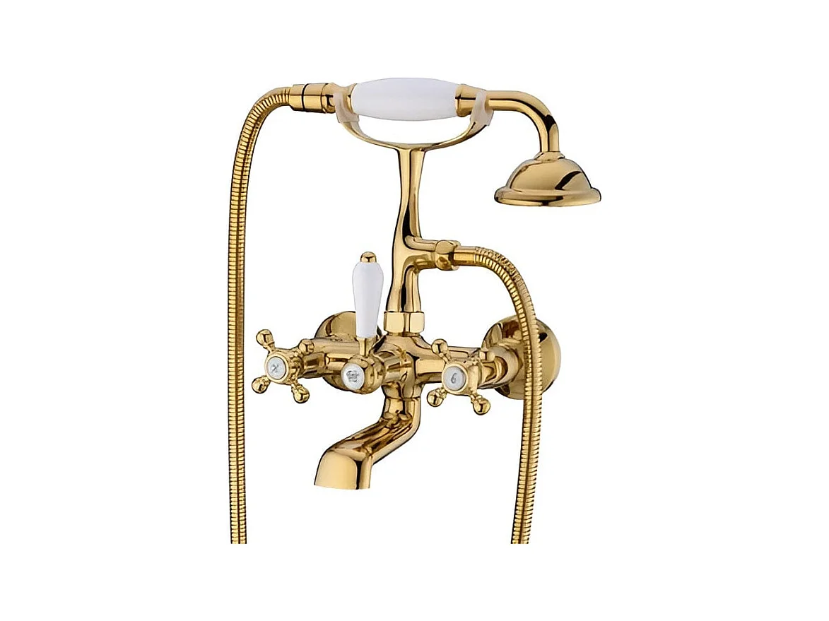 Grifo pared retro baño/ducha KINGDOM dorado