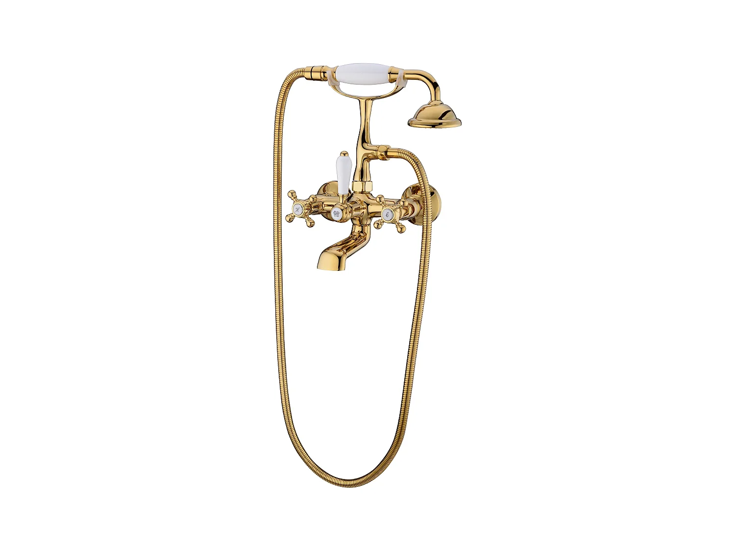 Grifo pared retro baño/ducha KINGDOM dorado