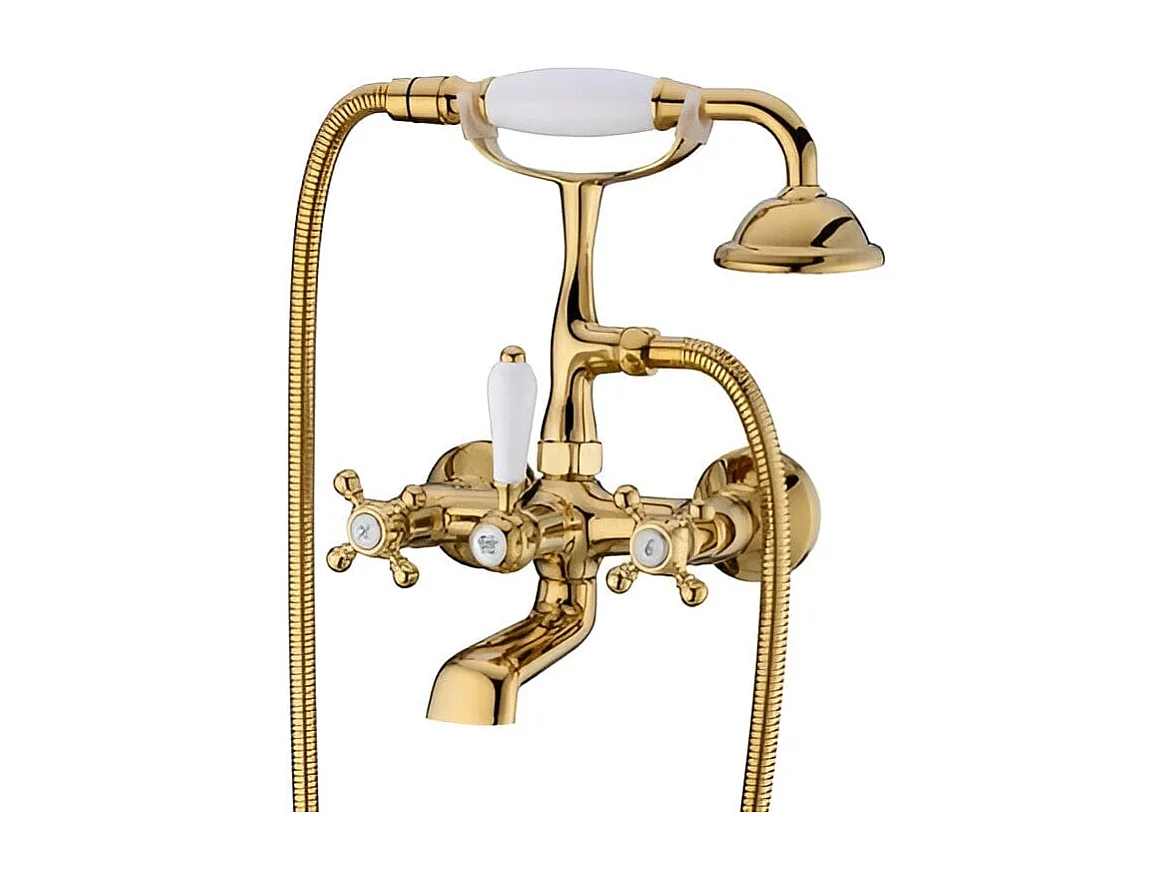 Grifo pared retro baño/ducha KINGDOM dorado