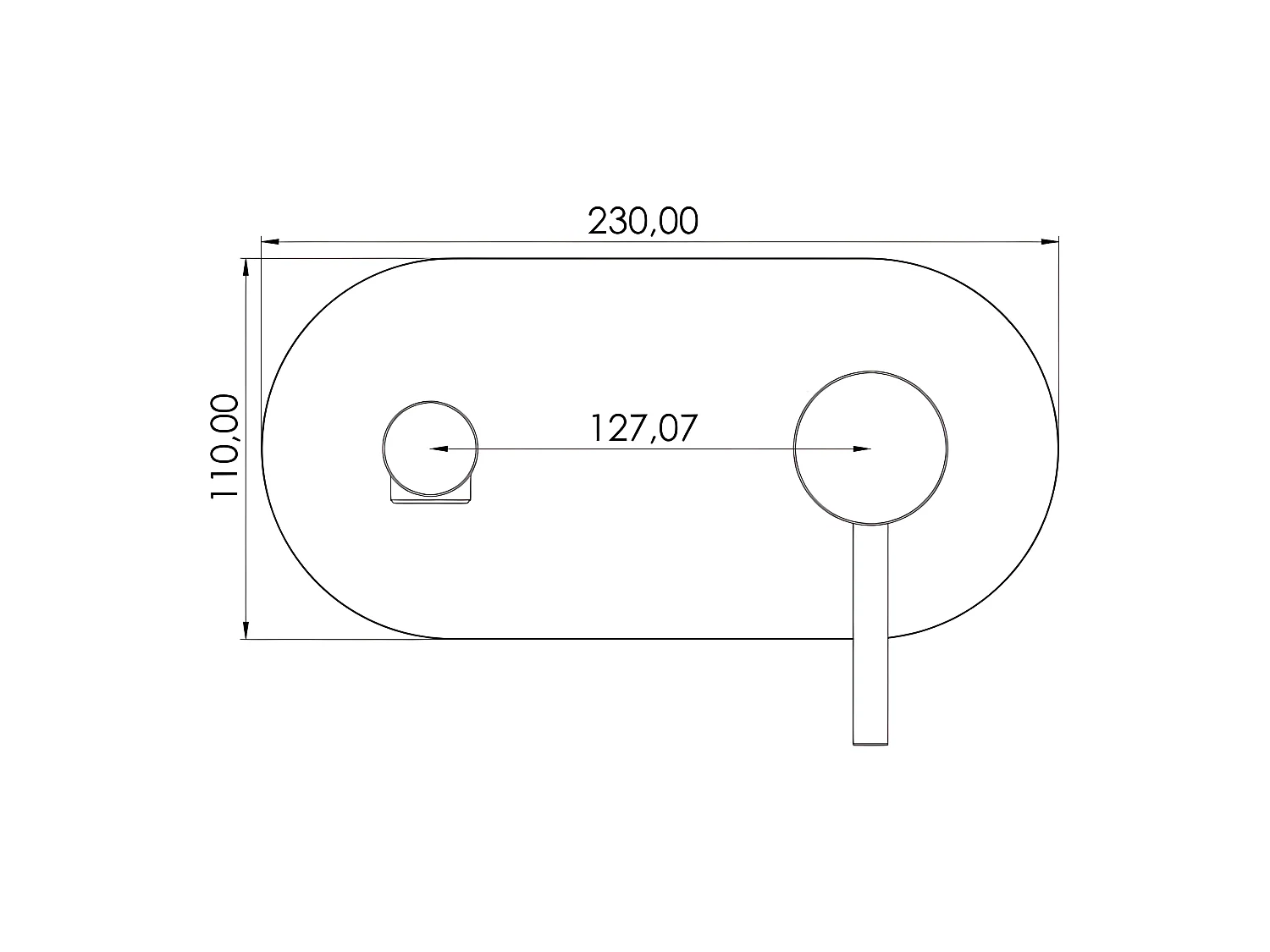 Grifo monomando lavabo empotrado MILTON cromado