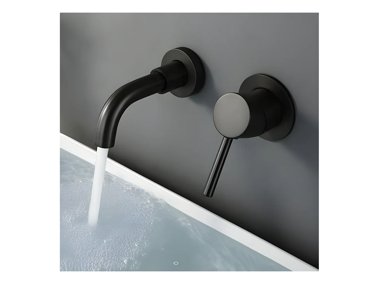 Grifo lavabo empotrado monomando BORACAY negro