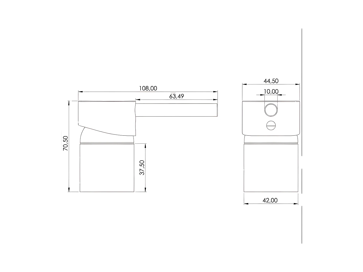 Grifo lavabo empotrado monomando BORACAY negro