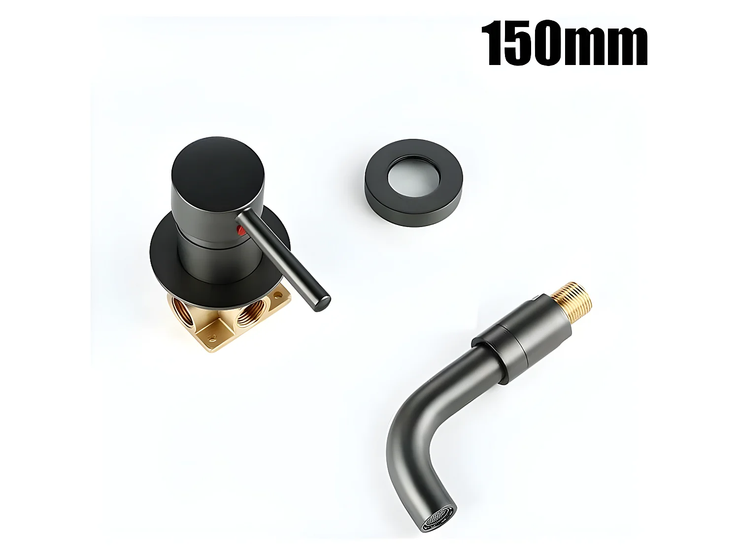 Unterputz-Waschtischarmatur BORACAY schwarz