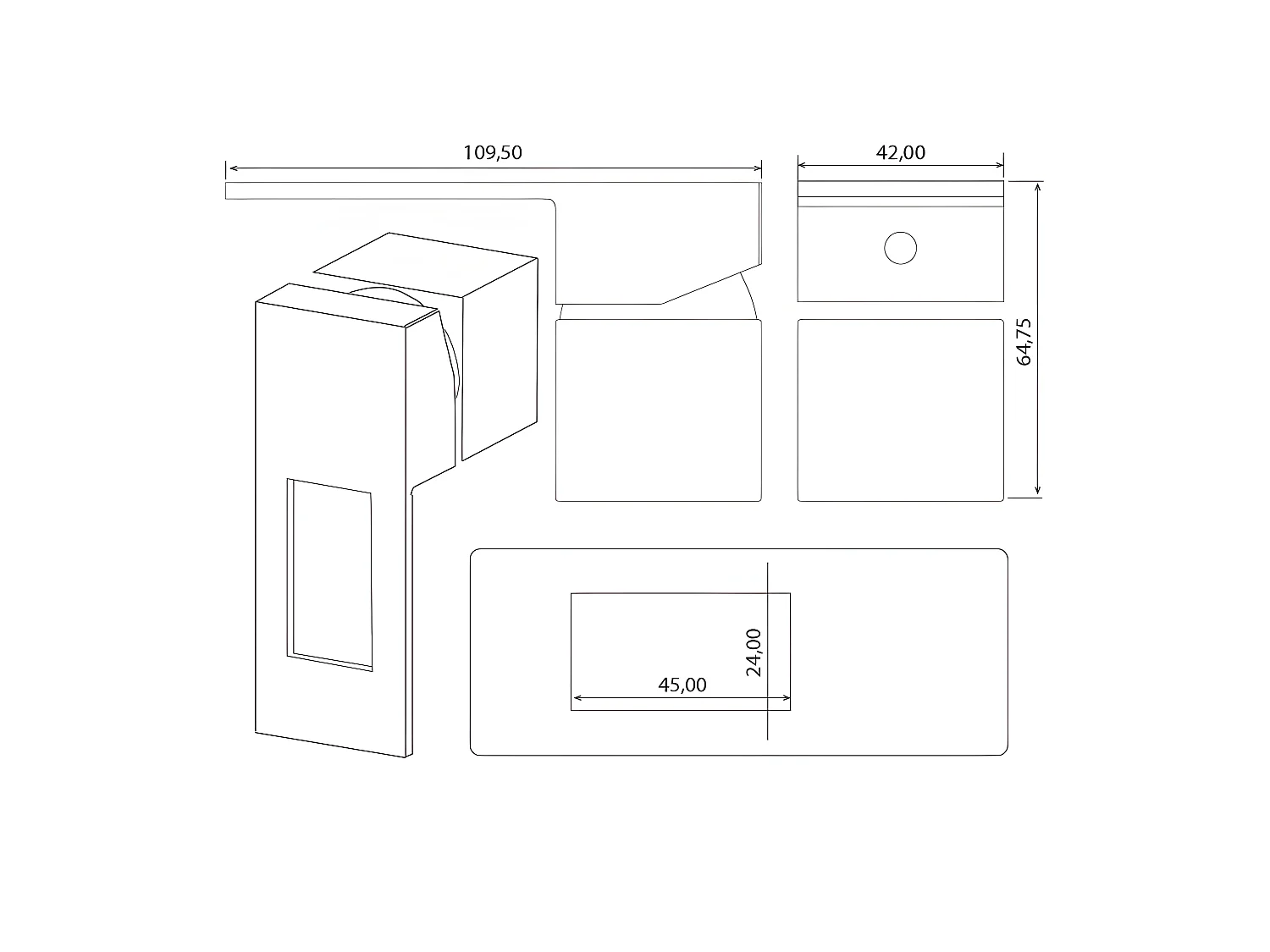 Grifo lavabo empotrado monomando TORMES cromado