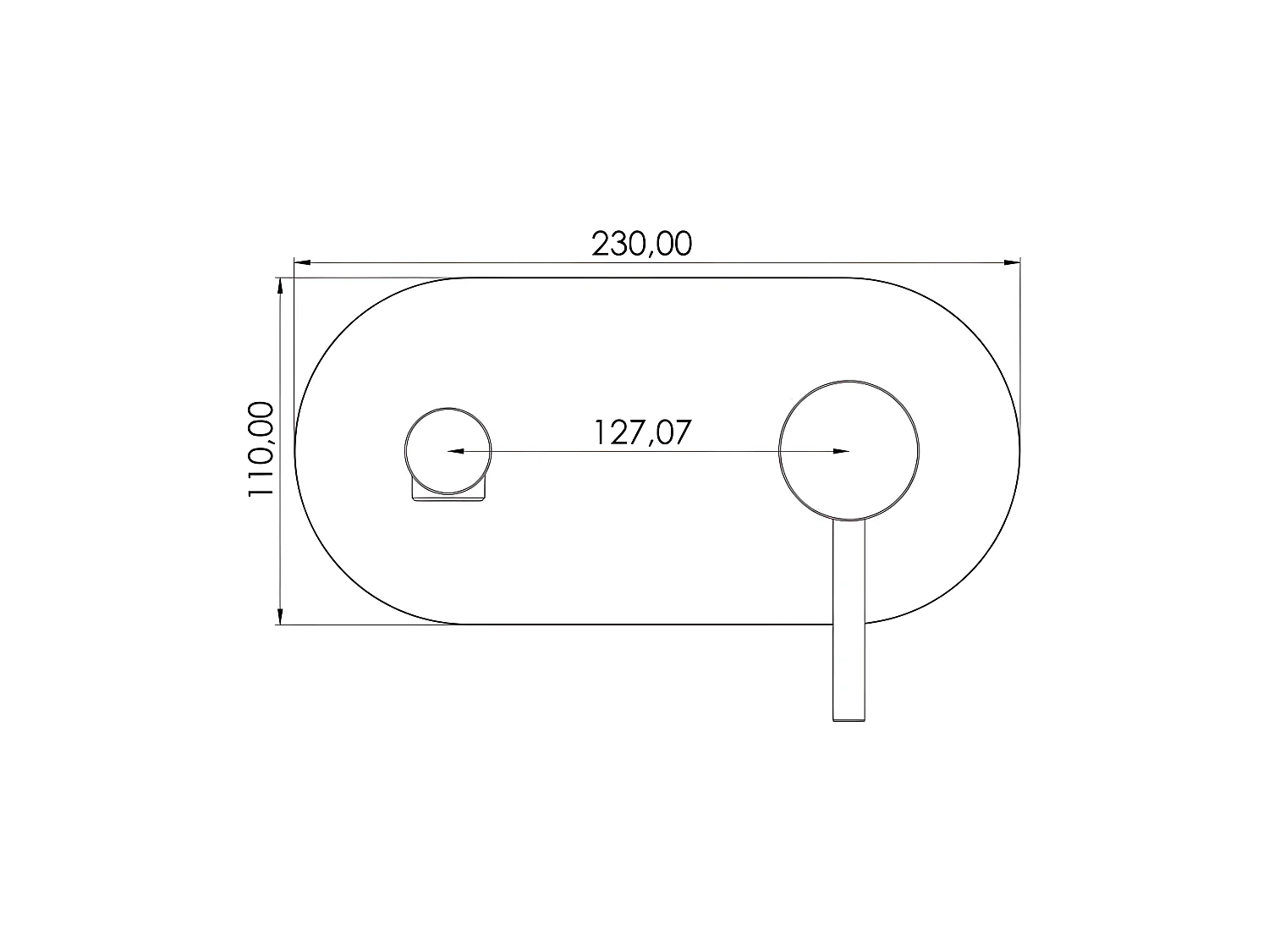 Grifo monomando lavabo empotrado MILTON Negro