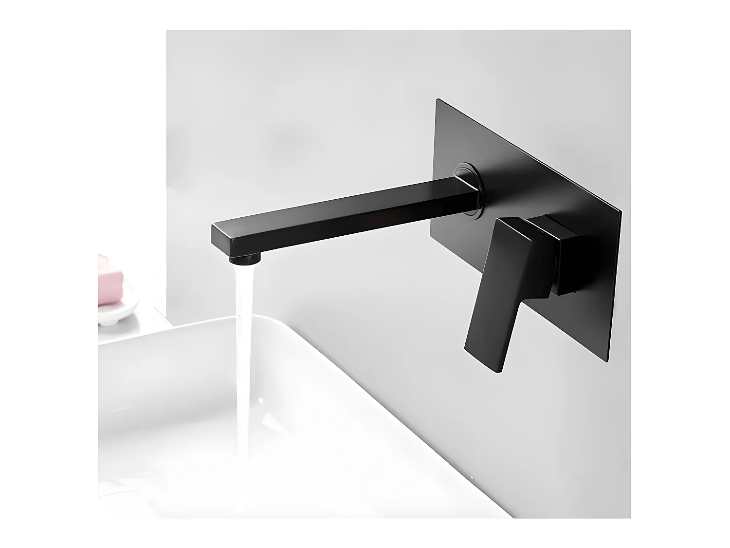 Grifo lavabo empotrado monomando TILSO negro