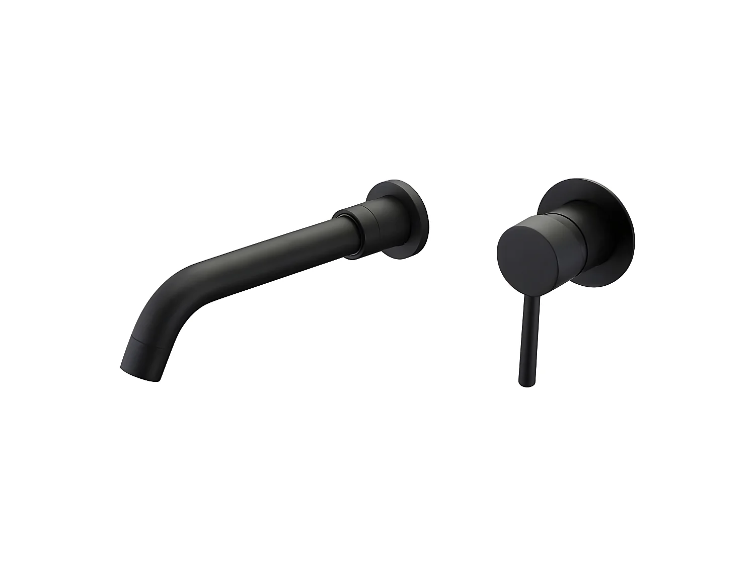 Grifo lavabo largo empotrado monomando CAIMAN negro largo