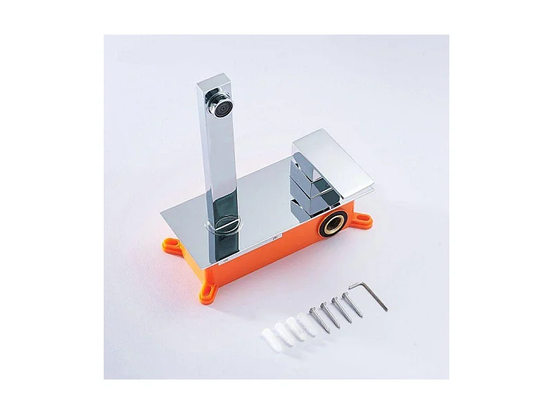 Grifo lavabo empotrado monomando TILSO oro cepillado Dorado