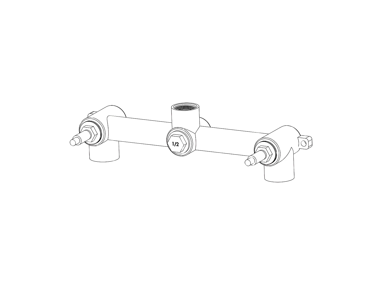Ducha empotrada bimando redonda CARBINI cromada  Ø 30cm Cromado