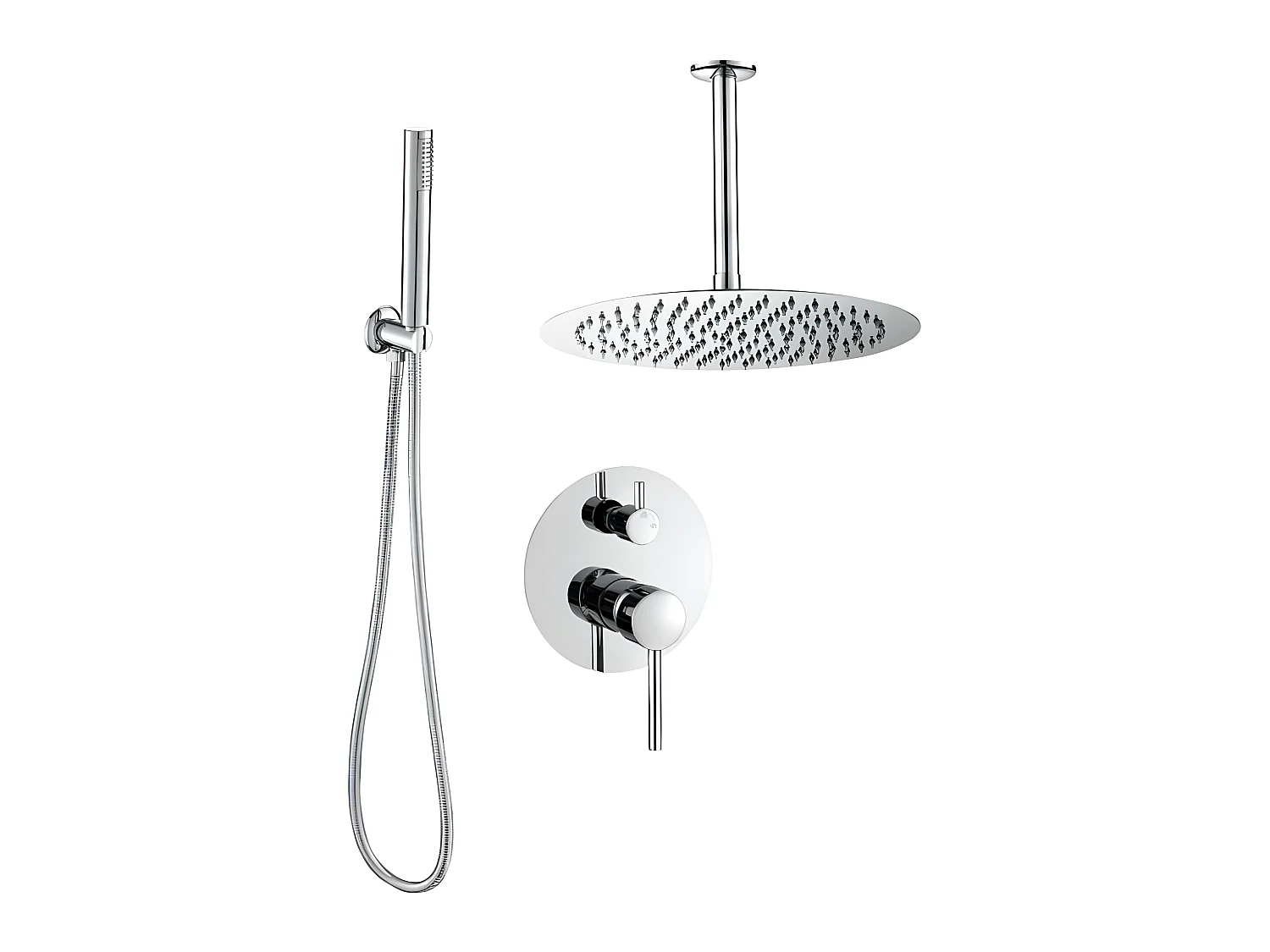 Conjunto de ducha empotrada techo monomando SLIGO  Ø 25cm Cromado