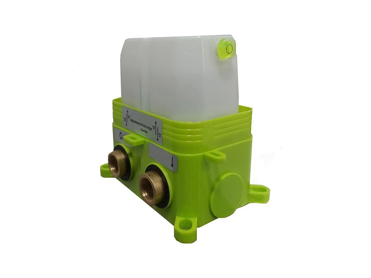 Conjunto de ducha empotrada a ras termostática a techo TILSO cromado  30 cm x 30 cm