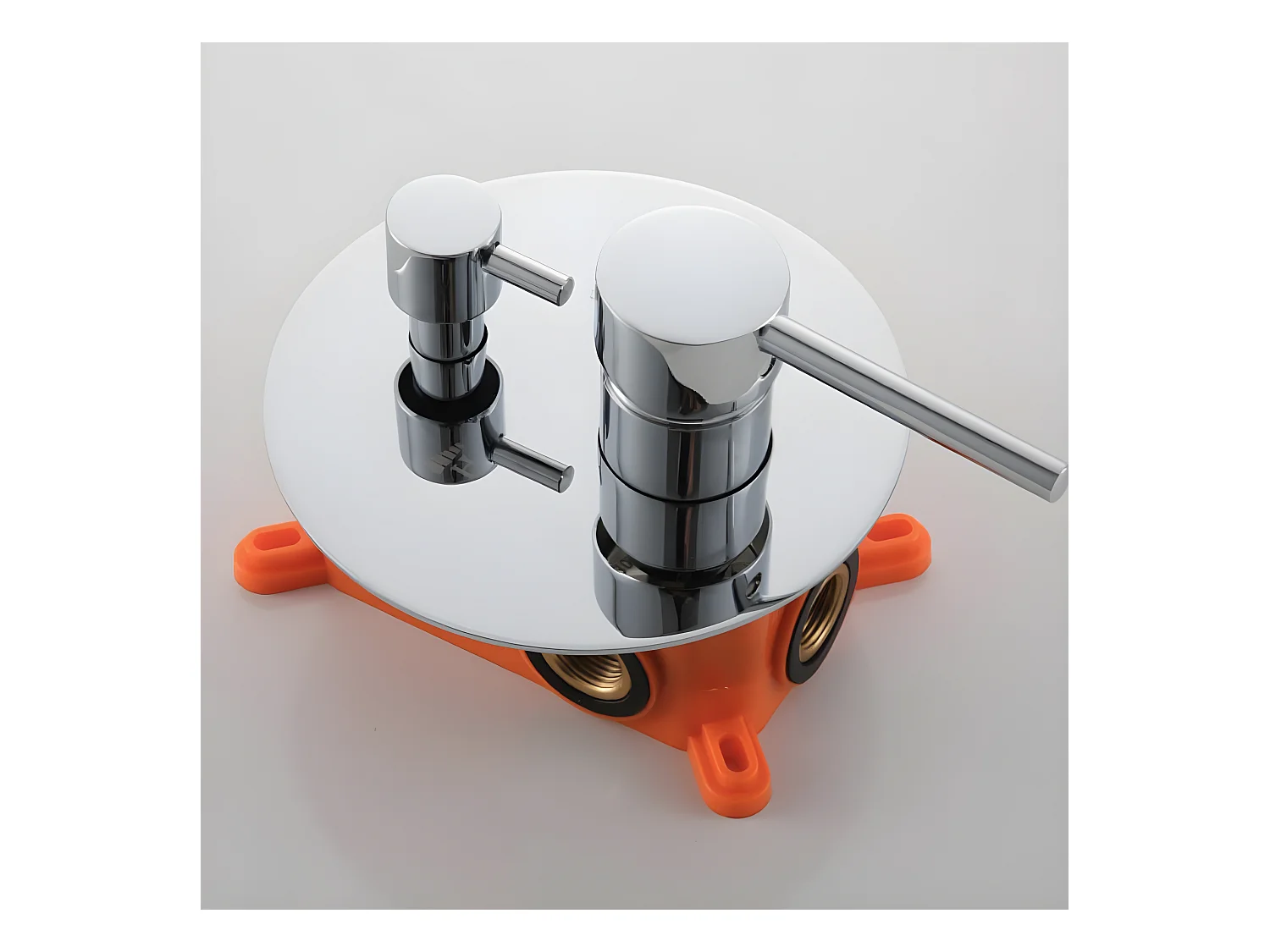 Conjunto de ducha empotrada monomando SLIGO cromado  Ø 25cm