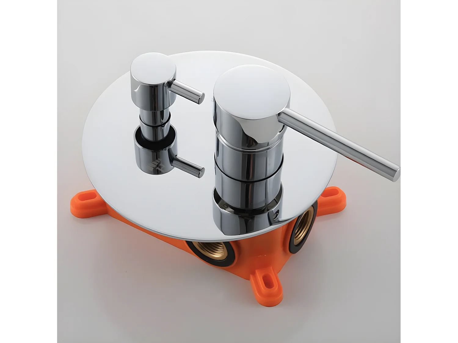 Conjunto de ducha empotrada monomando SLIGO cromado  Ø 25cm