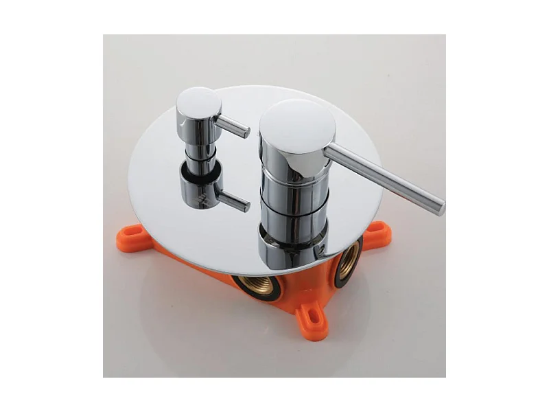 Conjunto de ducha empotrada monomando SLIGO oro cepillado  Ø 25cm Dorado