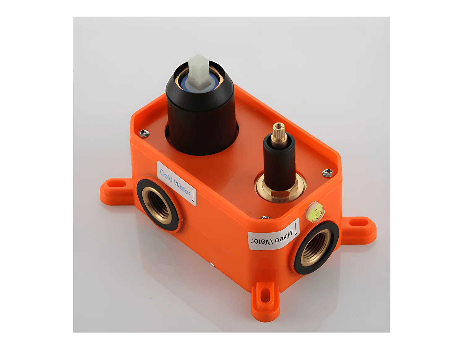 Conjunto de ducha empotrada a ras TILSO de techo cromado monomando  40 cm x 40 cm