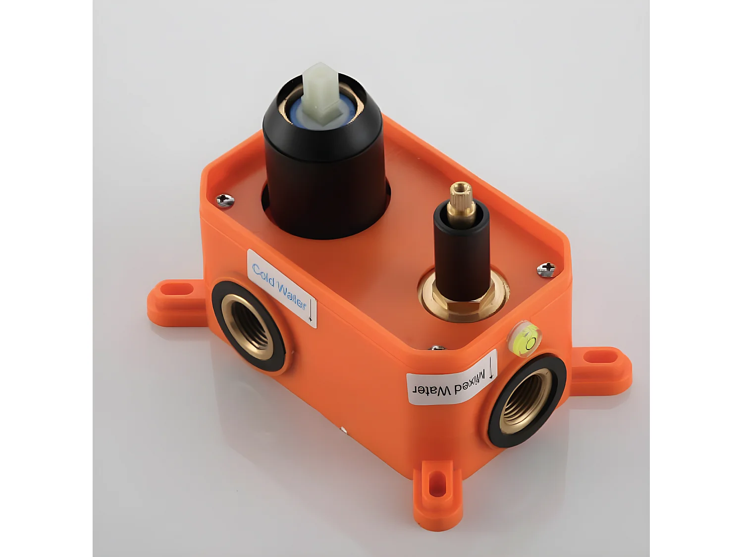 Conjunto de ducha empotrada pared monomando SLIGO negro mate  25 cm x 25 cm