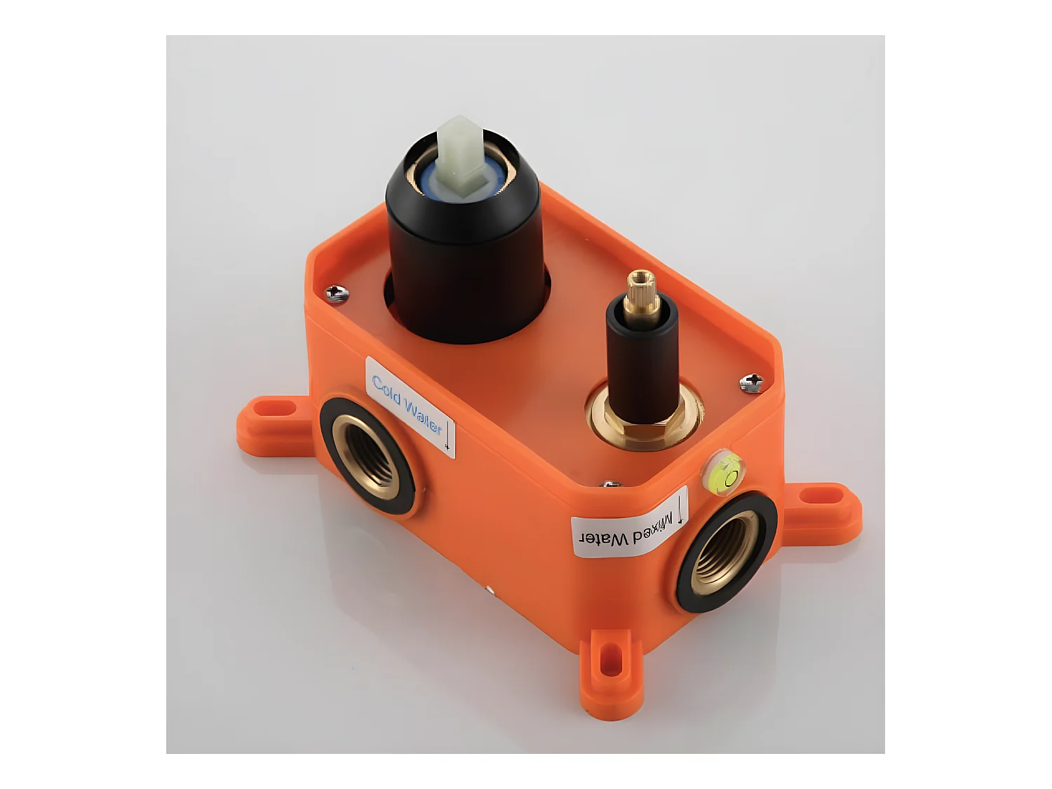 Conjunto de ducha empotrada pared monomando SLIGO negro mate  30 cm x 30 cm