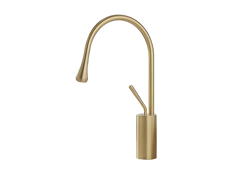 Grifo lavabo giratorio monomando CALGARY 38 oro cepillado Dorado