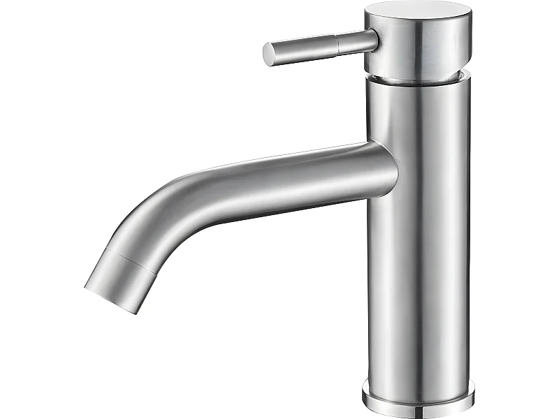 Grifo lavabo monomando SLIGO acero cepillado